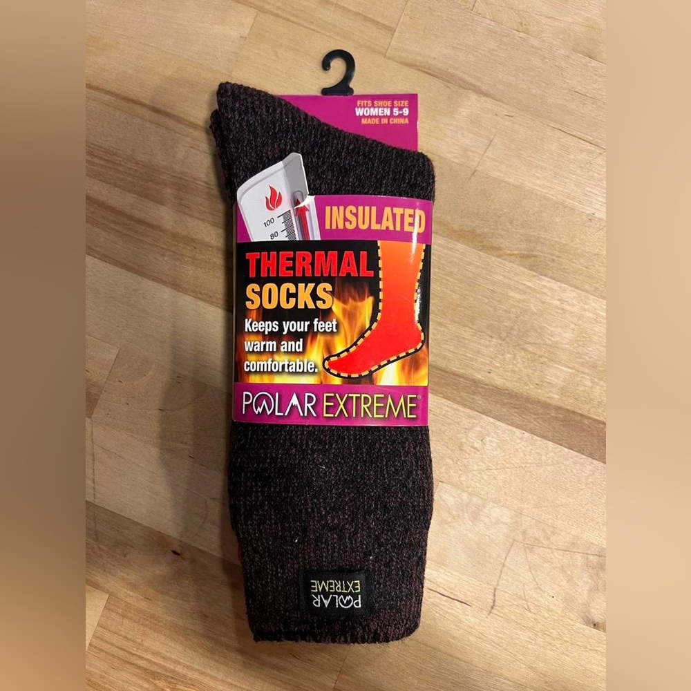 Polar Extreme Women's Moisture‎ Wicking Insulated Thermal Socks Size 5-9